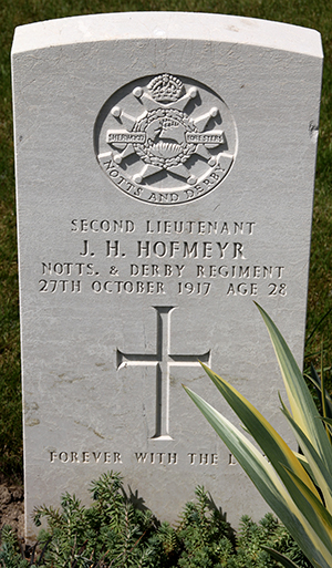 Second Lieutenant Jan Hendrik Hofmeyr grave
