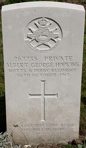 Private Albert George Hopkins grave