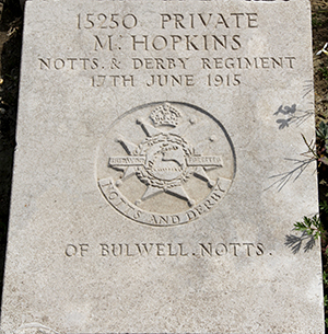 Private Matthew Hopkins grave