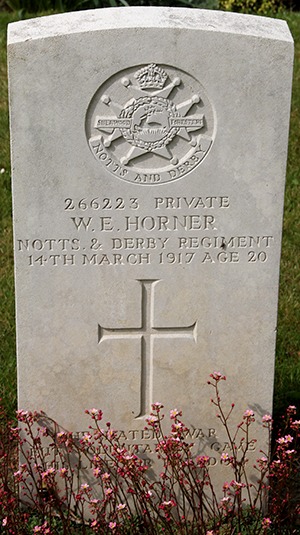 Private William Ernest Horner grave