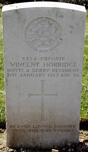 Private Vincent Horridge grave