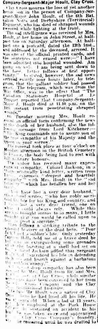 Company Sergeant Major John Hoult art1