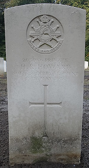 Private H. R. Howard grave