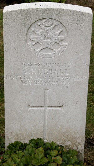 Private Charles Hubball grave