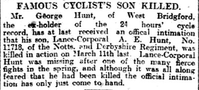 Lance Corporal A. E. Hunt art1