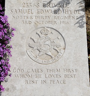 Private Samuel Edward Hyde grave