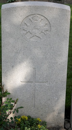 Private Archibald Frederick Jackson grave
