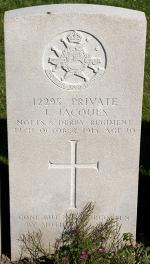 Private James Jacques grave