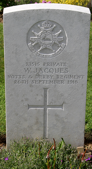 Private W. Jacques grave