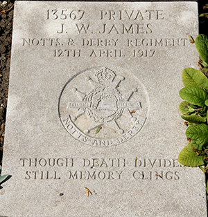 Private John Walter James grave