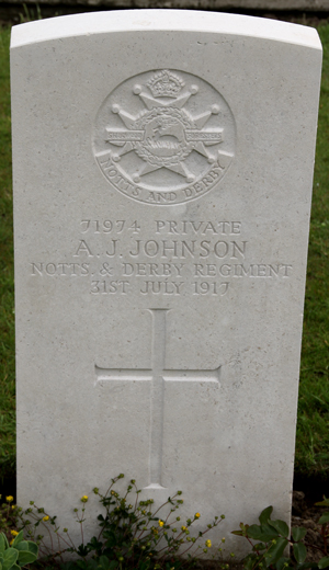 Private A. J. Johnson grave