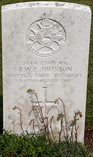 Corporal Robert William Edward Johnson grave