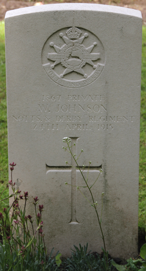 Private W. Johnson grave