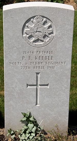 Private Percy Edward Keeble grave
