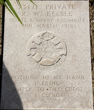 Private Robert William Keeble grave