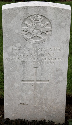 Private Rupert James Keeling grave