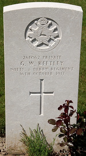 Private G. W. Keetley grave