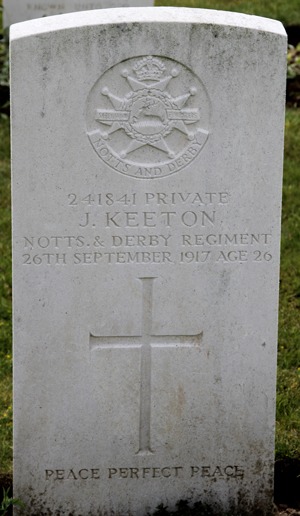 Private J. Keeton grave