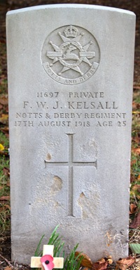 Private Frederic William James Kelsall
