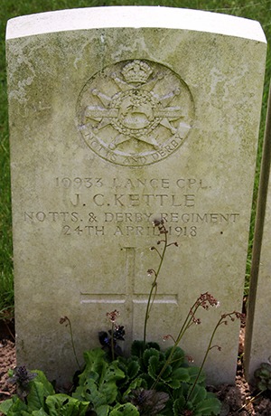 Lance Corporal J. C. Kettle grave