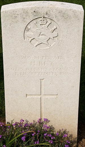 Private H. Key grave