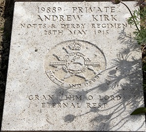 Private Andrew Kirk grave