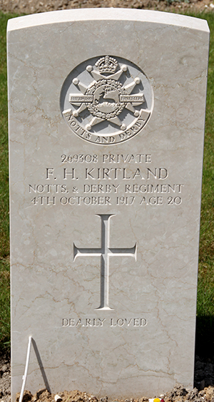 Private Francis Harold Kirtland grave