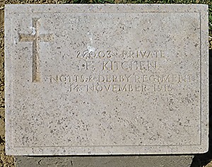Private Frederick Kitchen grave