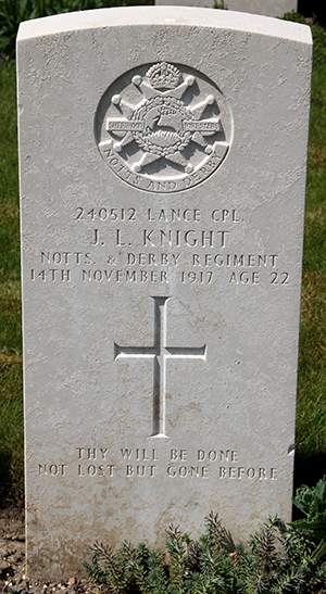 Lance Corporal John Lovatt Knight grave
