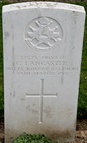 Private C. Lancaster grave