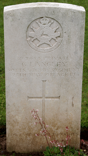 Private George Langley grave
