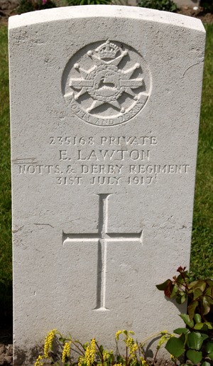 Private E. Lawton grave