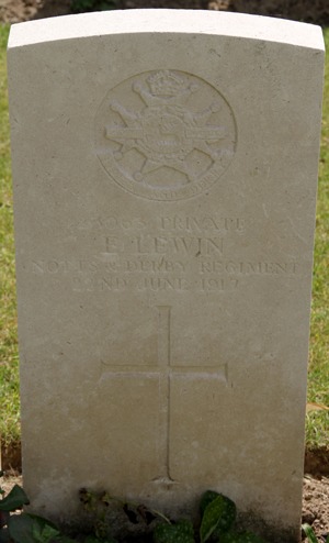 Private E. Lewin grave