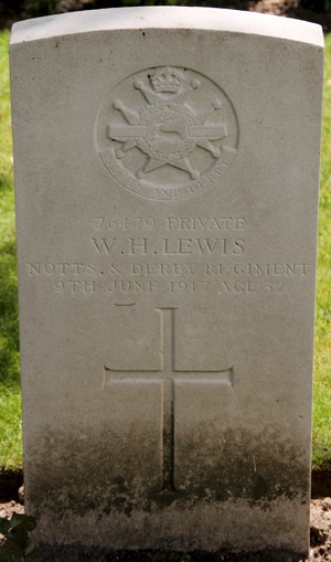 Private W. H. Lewis grave