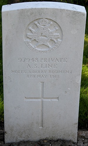 Private A. S. Line grave