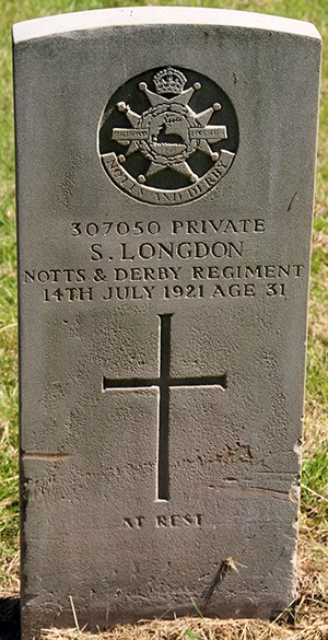 Private Samuel Longdon grave