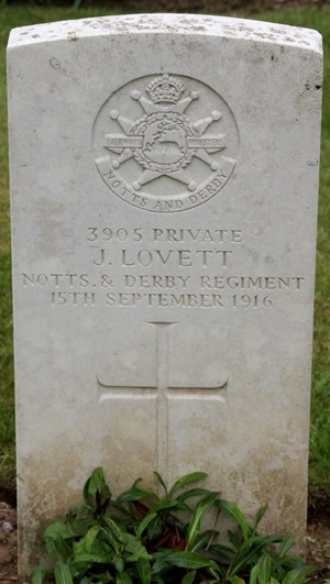 Private J. Lovett grave