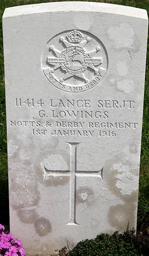 Lance Sergeant G. Lowings grave
