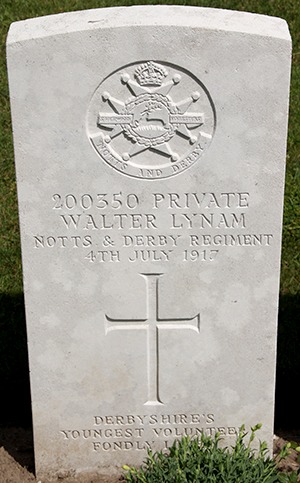 Private Walter Lynam grave