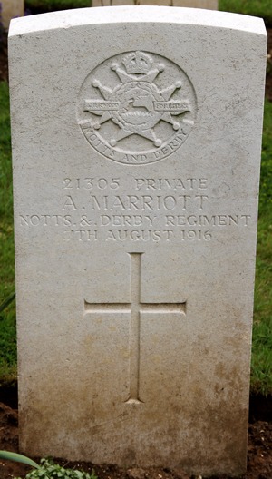 Private Albert Marriott grave