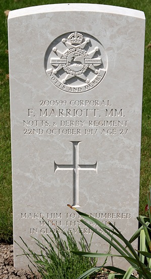 Corporal Fred Marriott grave