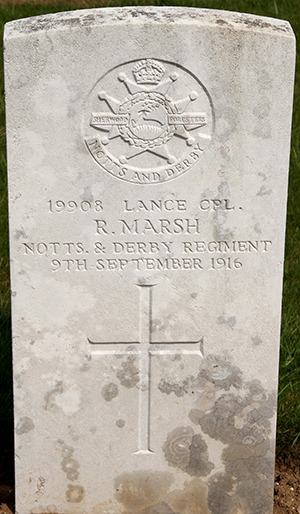 Lance Corporal R. Marsh grave