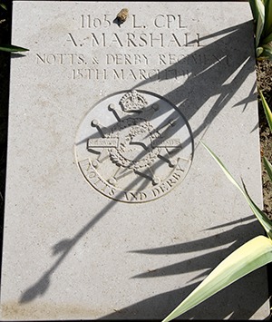 Lance Corporal A. Marshall grave