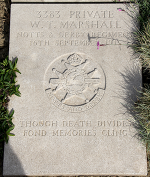 Private William Thomas Marshall grave