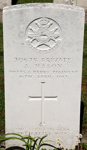 Private Arthur Mason grave