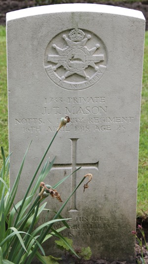 Private John Thomas Mason grave