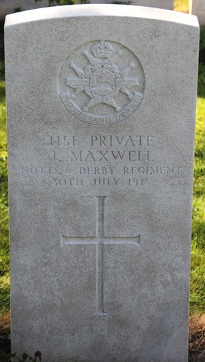 Private James Maxwell grave