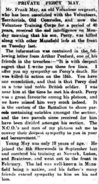 Private Percy William Arthur May art