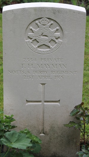 Private Thomas Herbert Mayman grave