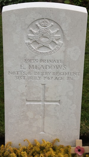 Private Ernest Meadows grave